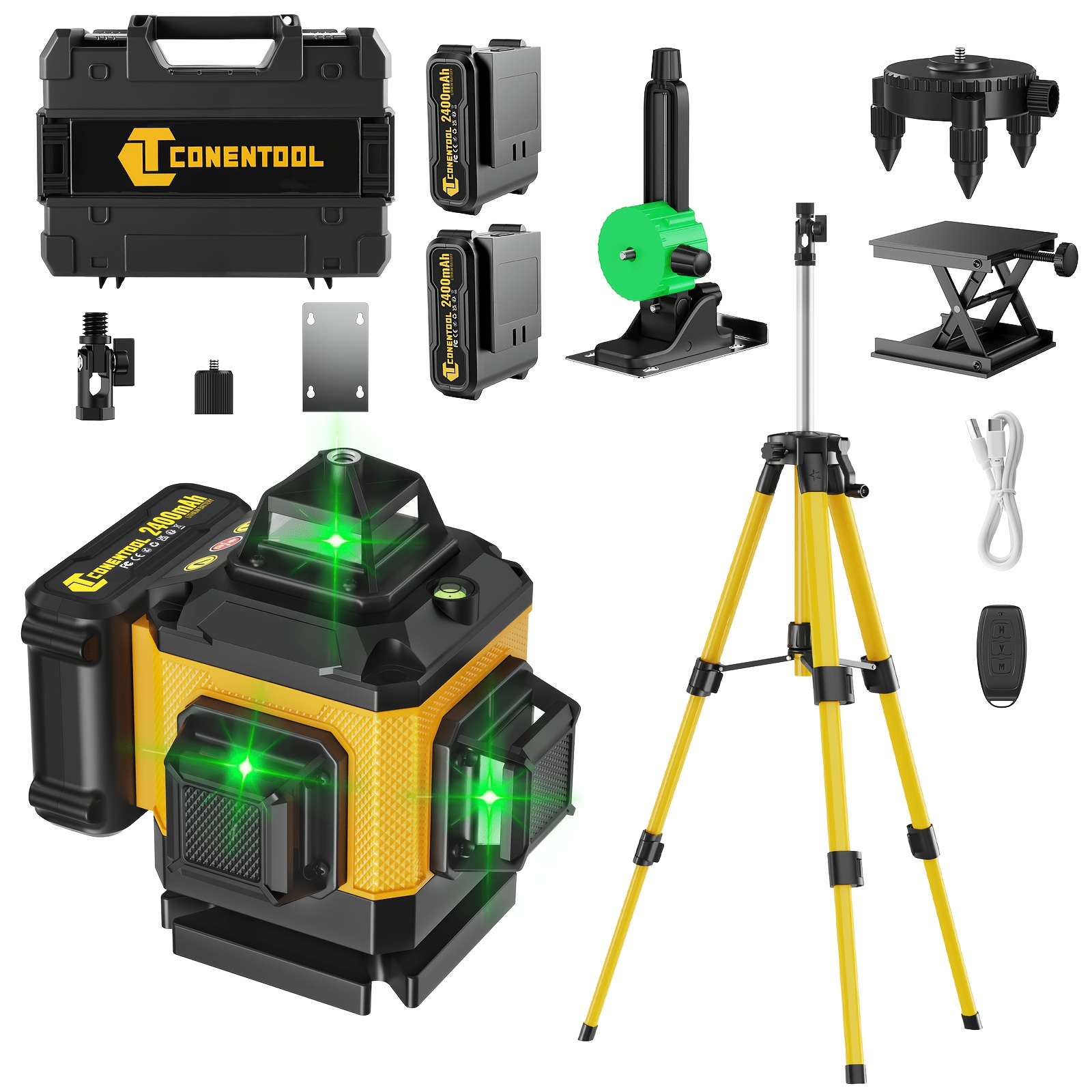 جهاز تسوية بالليزر الأخضر رباع - مراجعة Power Tools That Are Green وسعره