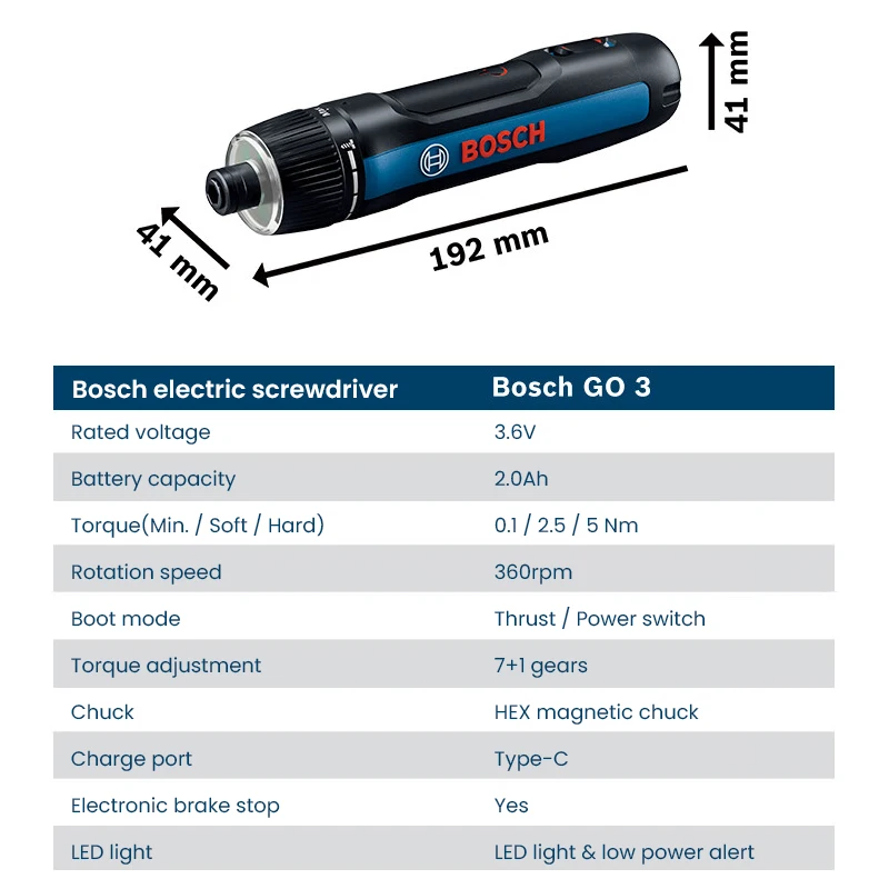 مفك براغي كهربائي BOSCH Go 3،  - مراجعة Power Tools Professional وسعره