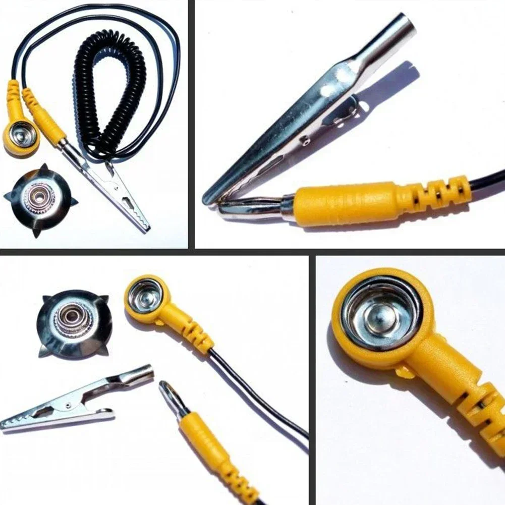 1 قطعة ESD سلك أرضي مكافحة ساك - مراجعة Power Tools Yellow And Black وسعره
