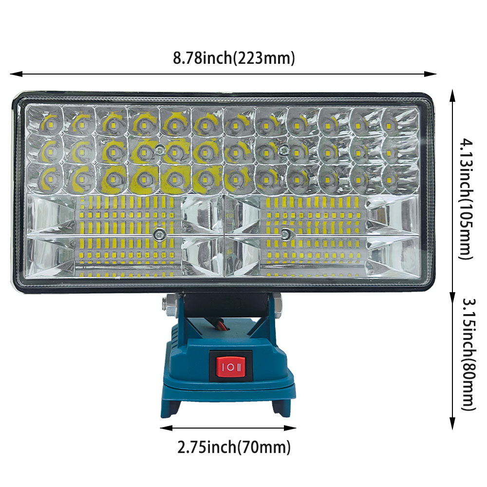 مصباح عمل LED محمول لبطارية ما - مراجعة Power Tools For Construction Work وسعره