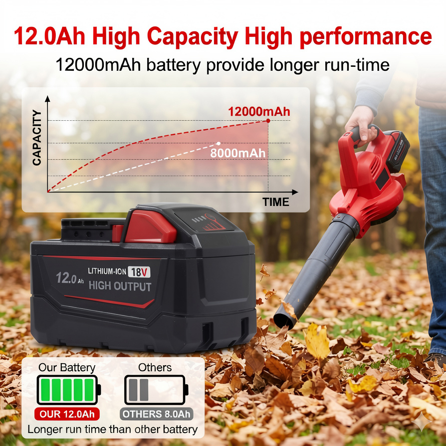 4 قطع بطارية بديلة عالية الأدا - مراجعة Power Tools Hardware وسعره