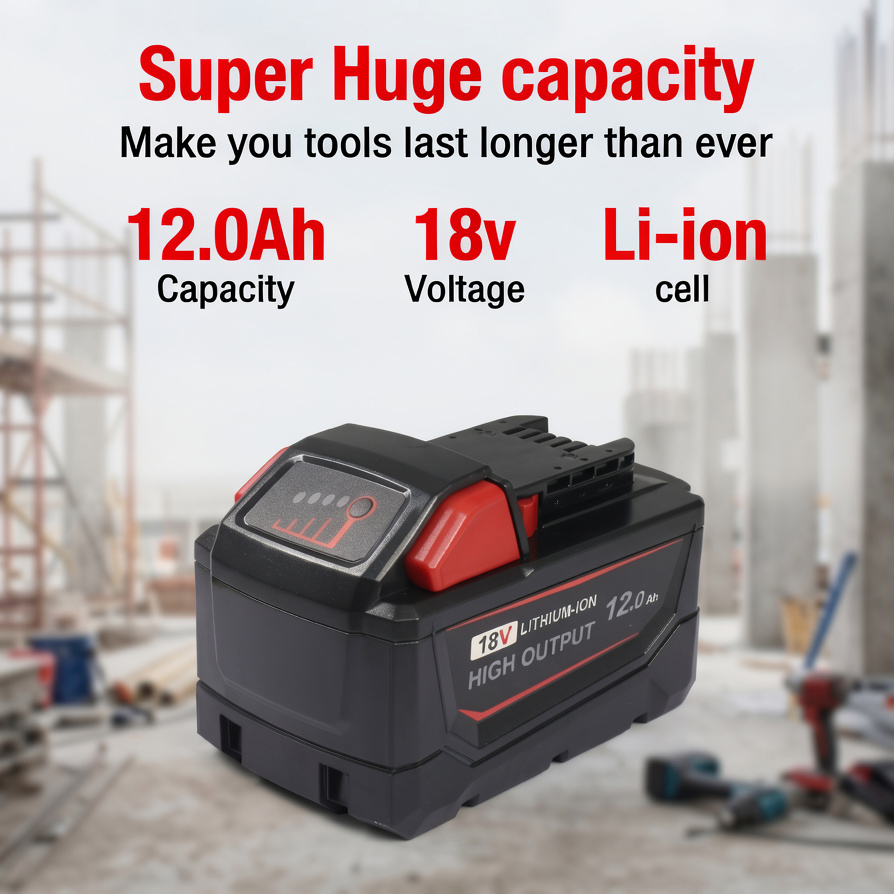 4 قطع بطارية بديلة عالية الأدا - مراجعة Power Tools Hardware وسعره
